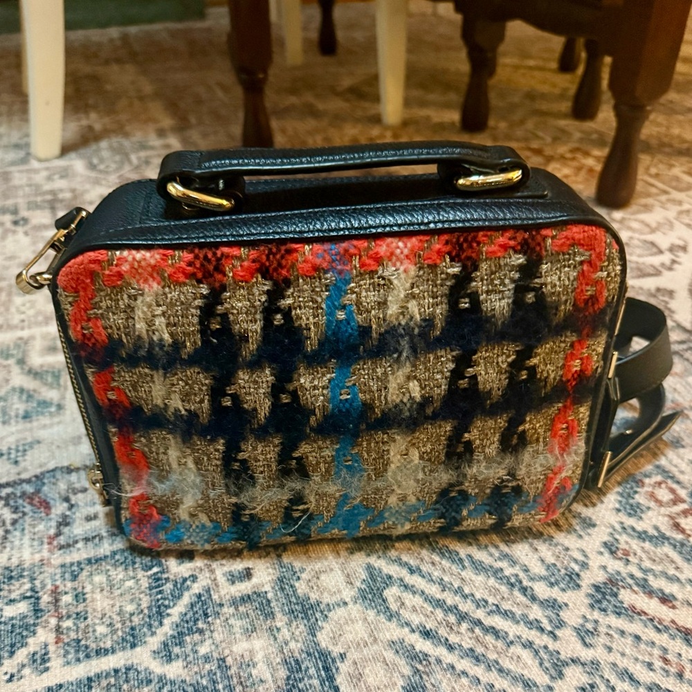 Milly Leather and Tweed Camera Style Bag